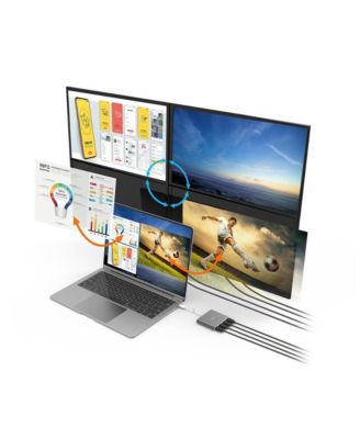 JCA366 USB Type-C To 4 Port HDMI Multi-Monitor Adapter