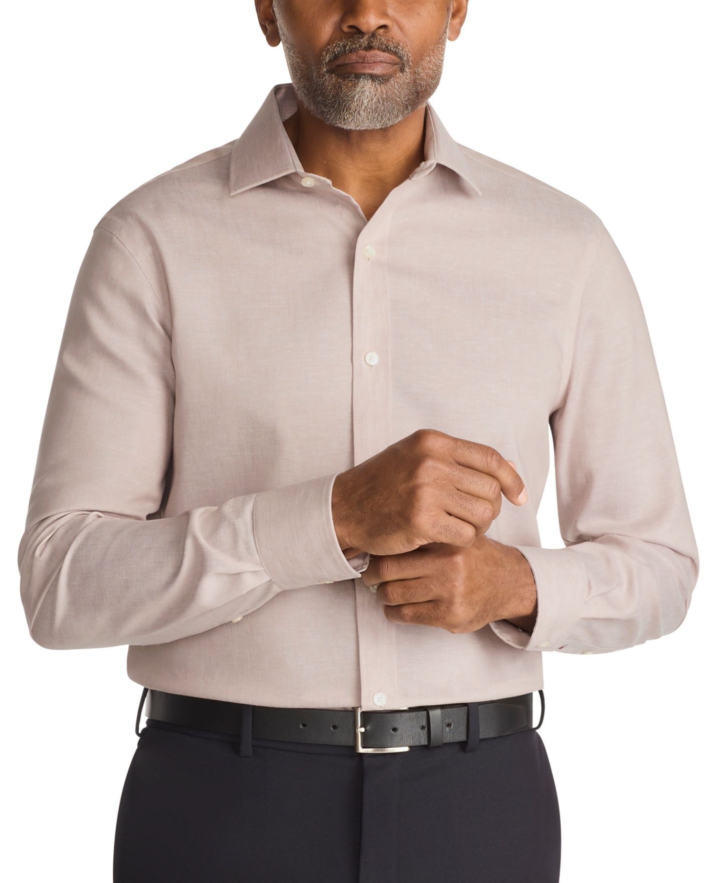 Мужская рубашка Tommy Hilfiger Regular Fit Linen Dress Shirt, цвет: Верблюжий — фото 1