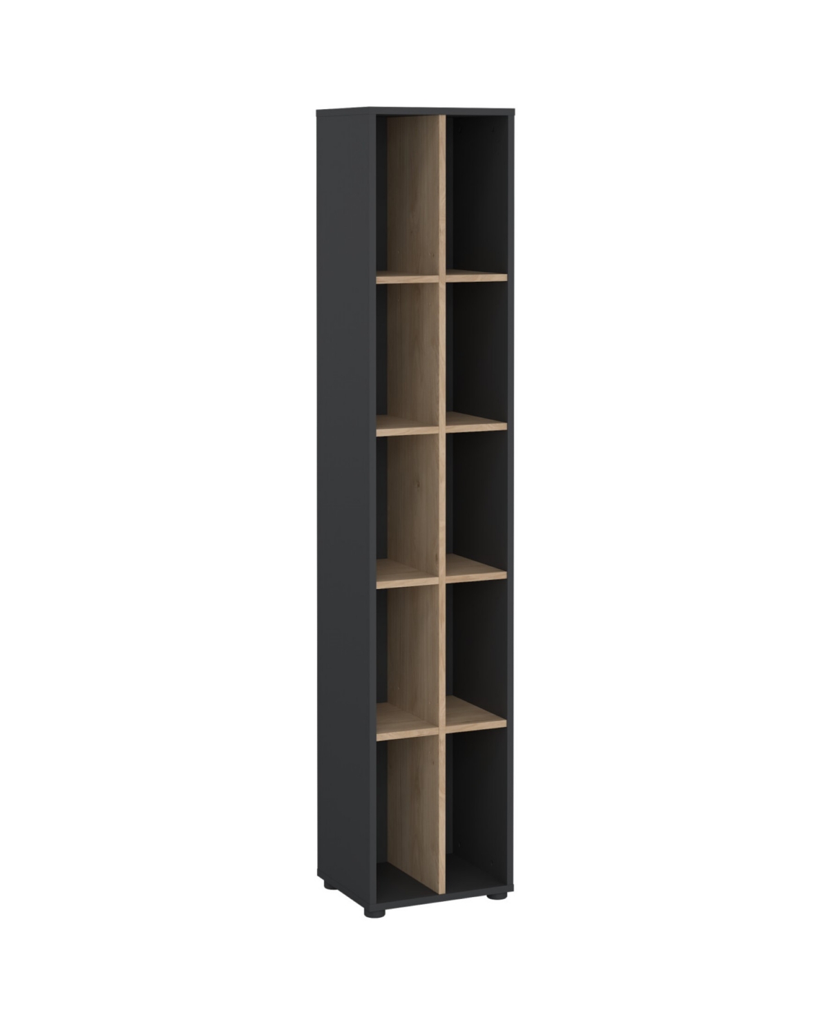 Tvilum 80.59" Wood 10 Shelf Narrow Bookcase