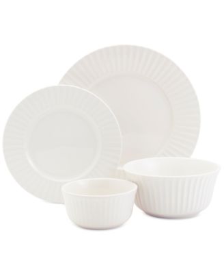 Round Embossed 32 Pc. Dinnerware Set, Service for 8, Exclusively at Macy's