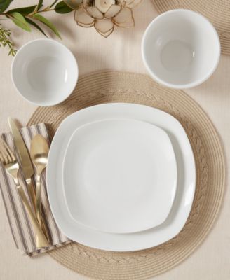 Soft Square 32 Pc. Dinnerware Set, Service for 8, Exclusively at Macy's
