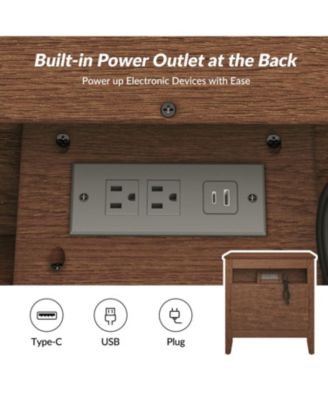 Theresa Transitional 3-Drawer Nightstand with Hidden Pull-out Drawer