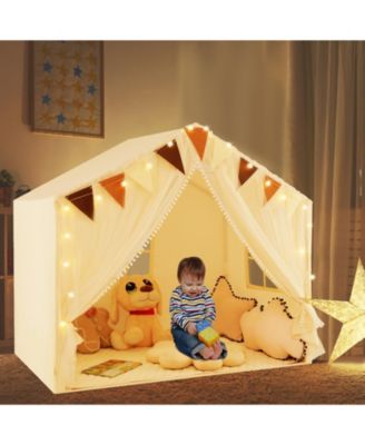 Large Toddler Playhouse Tent with Door Curtains Windows