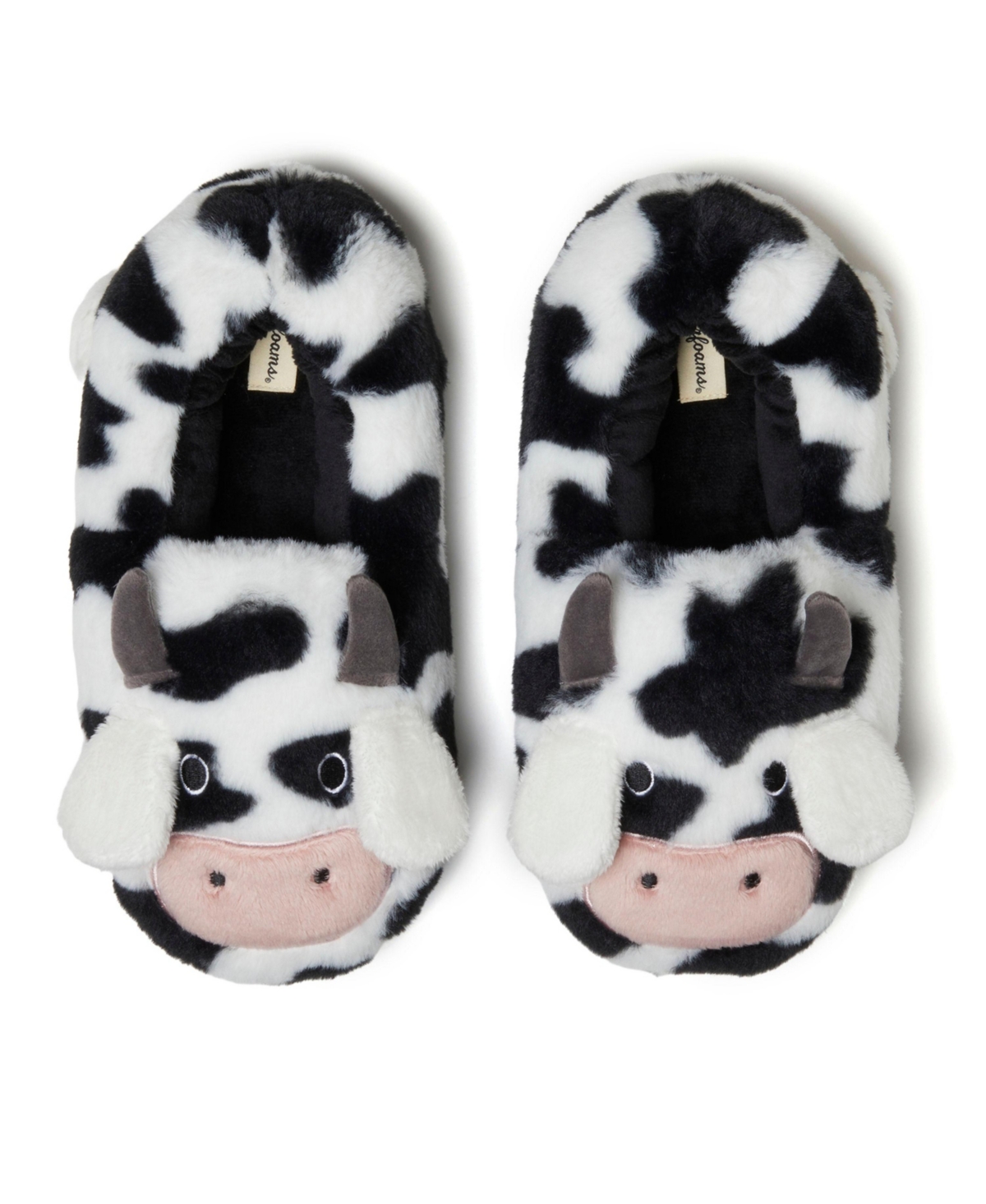 Men's Unisex Adult Animal Closed Back House Slipper - Christmas Santa - Black-white