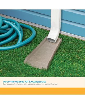 SB24 Decorative Rain Gutter Downspout Garden Splash Block, Light Taupe