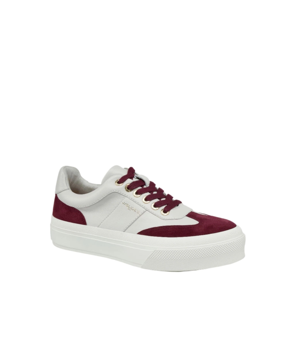 Gabbie Sneaker - Off white/wine leather