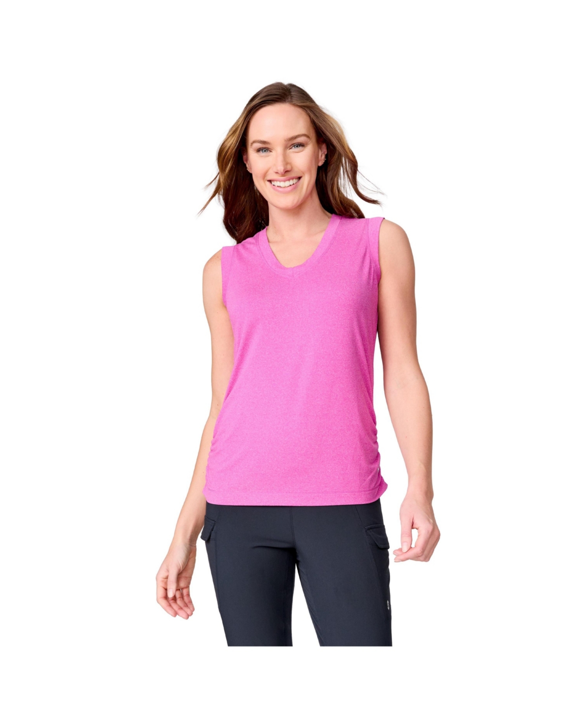 Women's Microtech Chill V-Neck Tank Top - Azalea