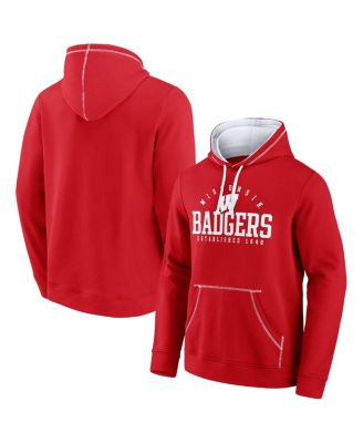 Fanatics - Men's Red Wisconsin Badgers Toppler Fleece Pullover Hoodie