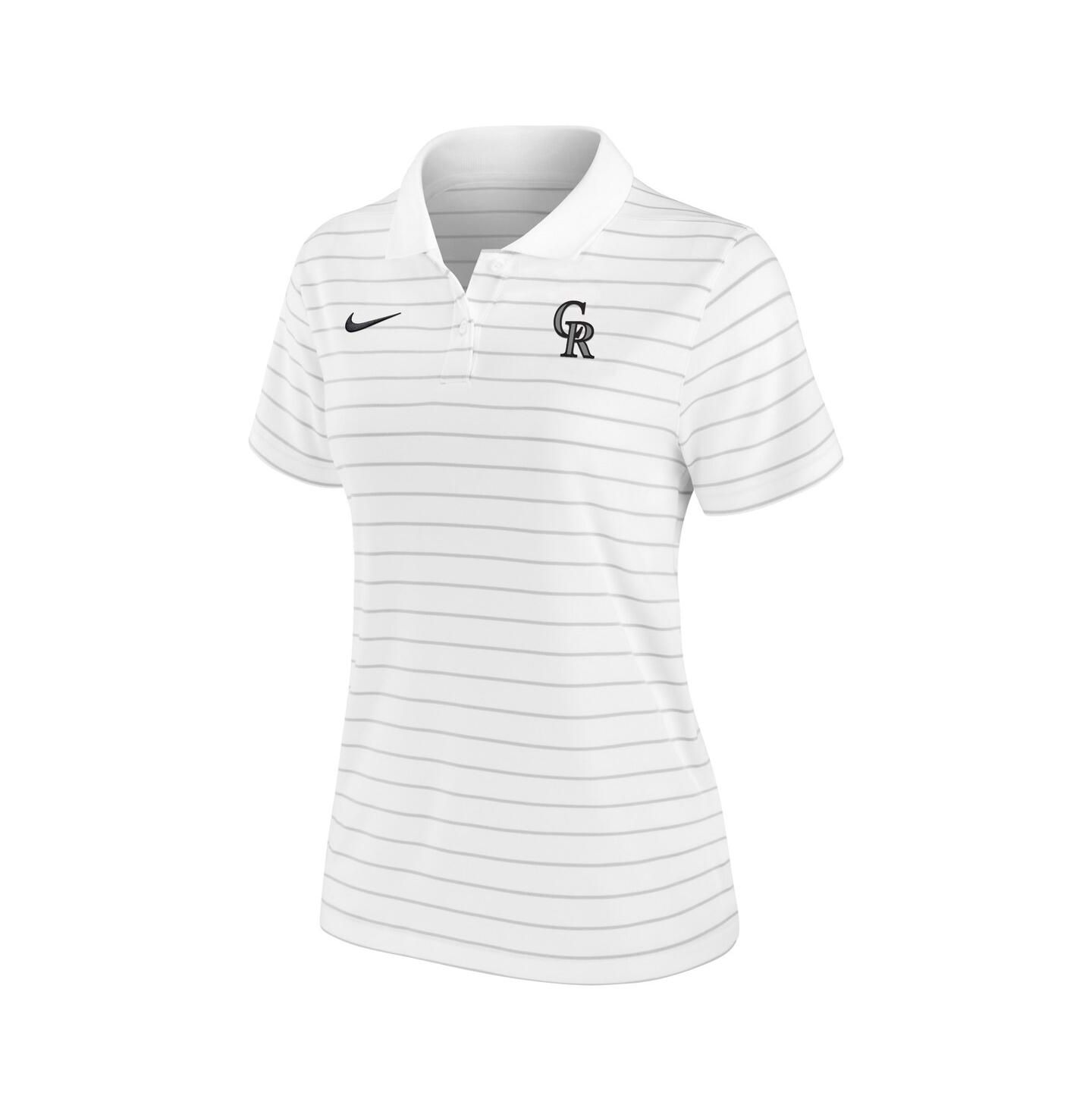 Женское поло Nike White Colorado Rockies Authentic Collection Victory Performance Polo — фото 2