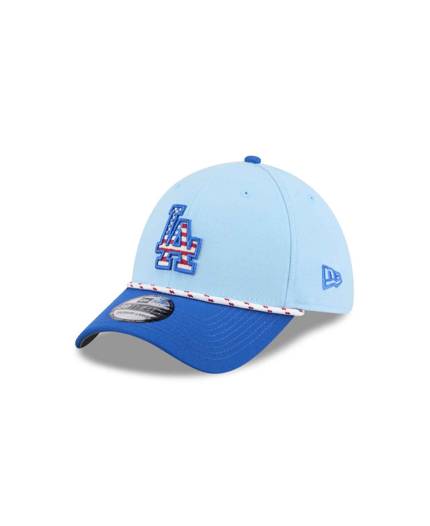 Men's Light Blue/Blue Los Angeles Dodgers 2025 Fourth of July 39THIRTY Flex Hat