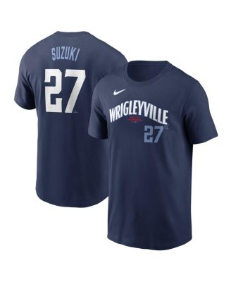 Nike - Men's Seiya Suzuki&nbsp;Navy Chicago Cubs Fuse City Connect Name Number T-Shirt