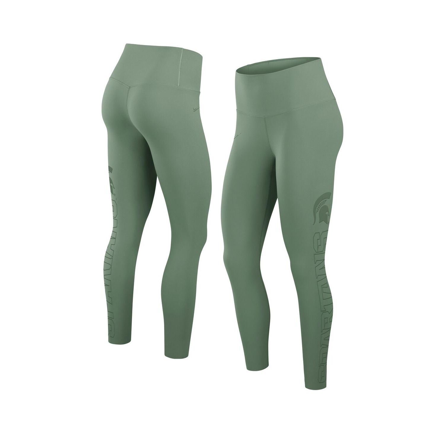 Women's Sage Green Michigan State Spartans Zenvy Performance Leggings