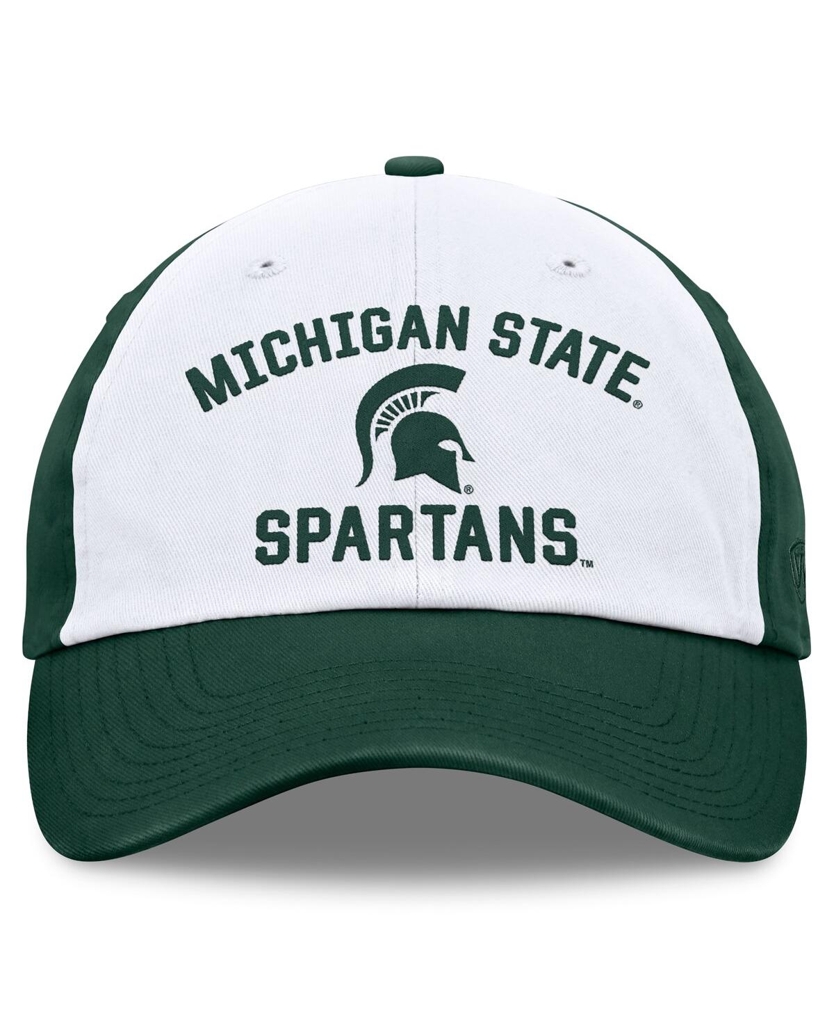 Top of the World Men's White/Green Michigan State Spartans Heritage Weston Adjustable Hat