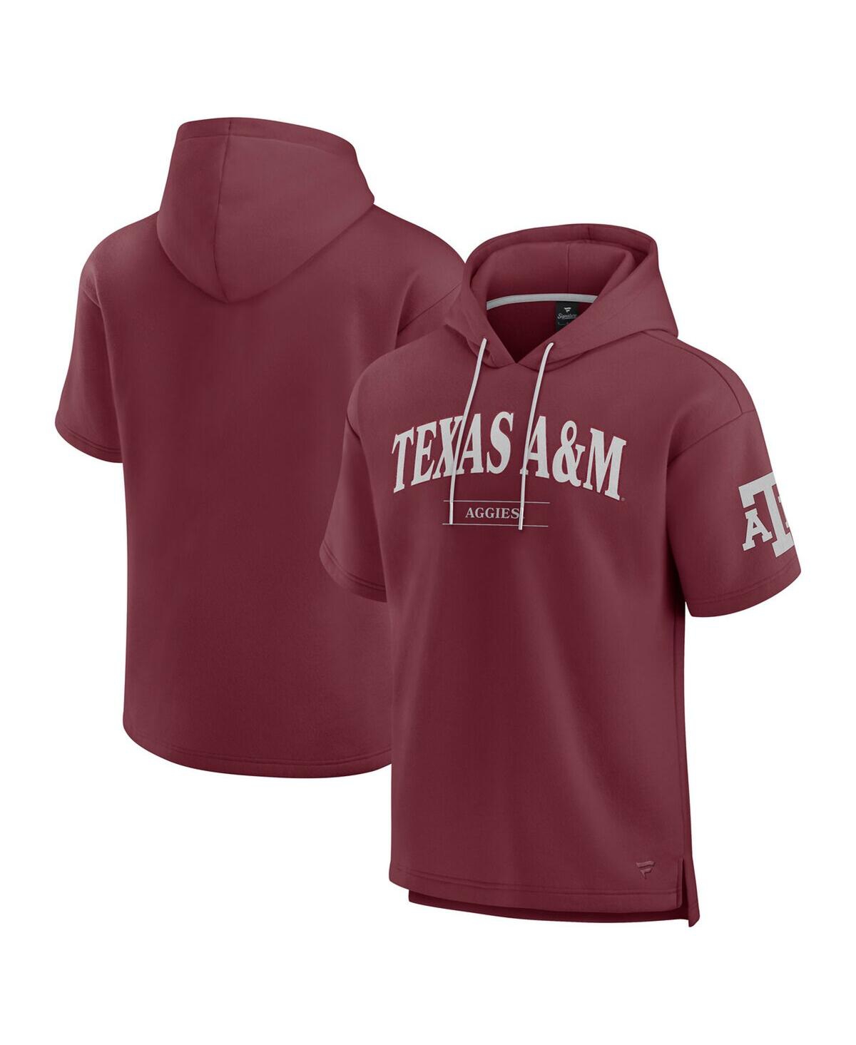 Men's Maroon Texas A&M Aggies Ready Short Sleeve Pullover Hoodie - Maroon