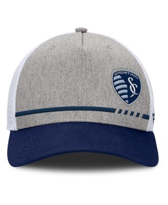 Men's Heather Gray Sporting Kansas City Low Block Trucker Adjustable Hat