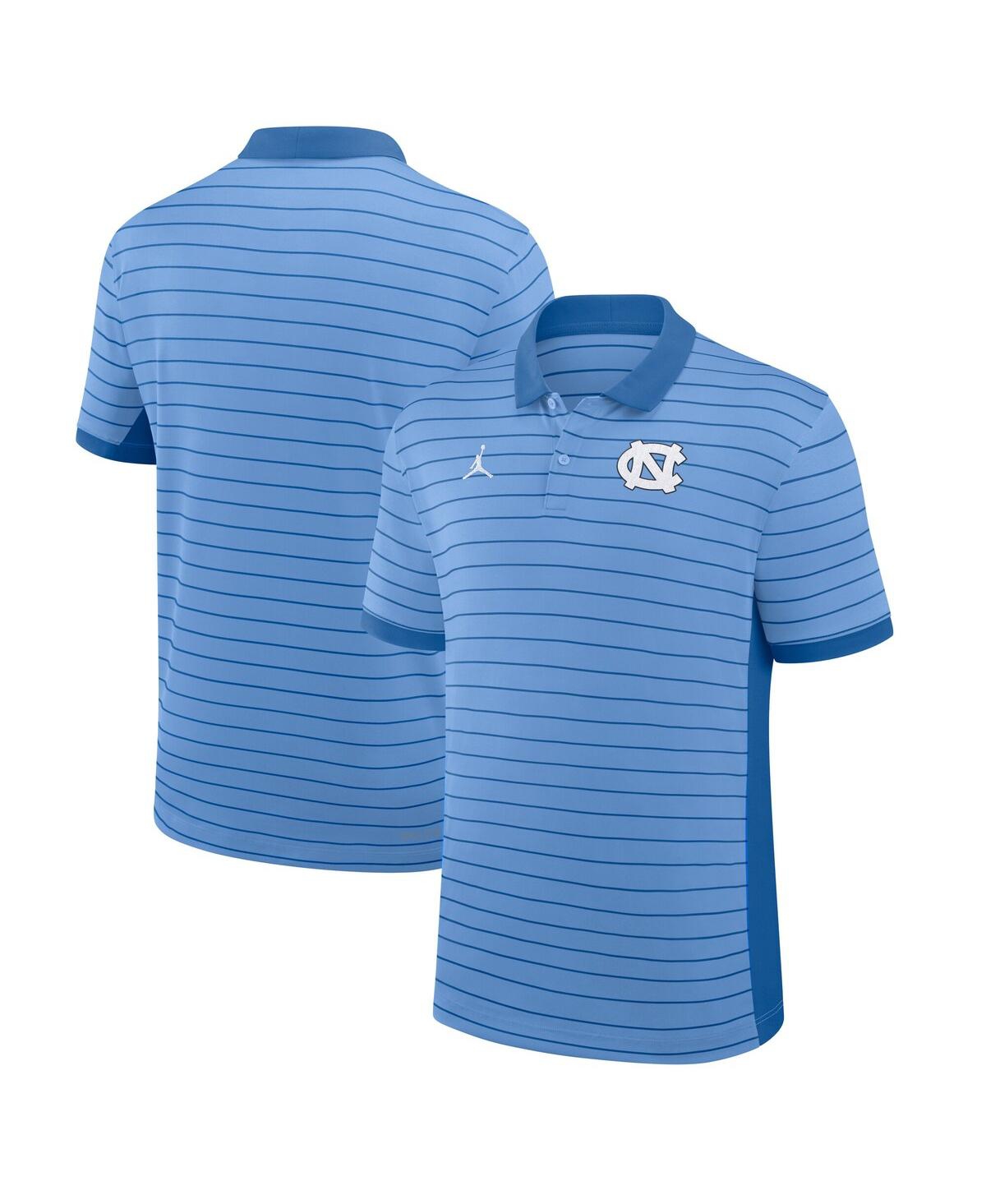 Men's Carolina Blue North Carolina Tar Heels 2025 Early Season Coaches Sideline Victory Stripe Performance Polo Shirt - Light Blue