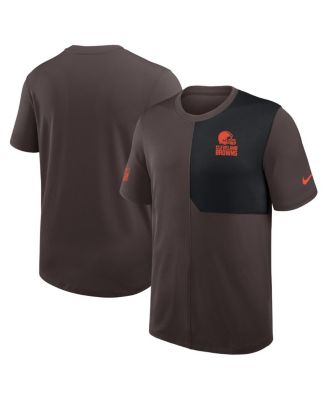 Nike - Men's Brown Cleveland Browns Sideline UV Performance Coach Shirt