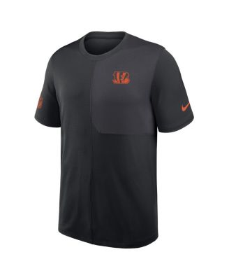 Men's Black Cincinnati Bengals Sideline UV Performance Coach T-Shirt