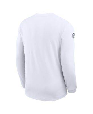 Men's White Chicago Bears Sideline Coach UV Performance Long Sleeve T-Shirt