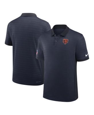 Nike - Men's Navy Chicago Bears Sideline Victory Stripe Performance Polo Shirt