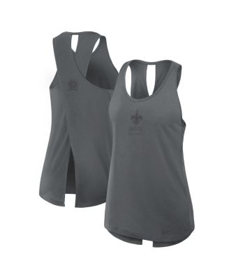Nike - Women's Gray New Orleans Saints Glory Crisscross Performance Tank Top