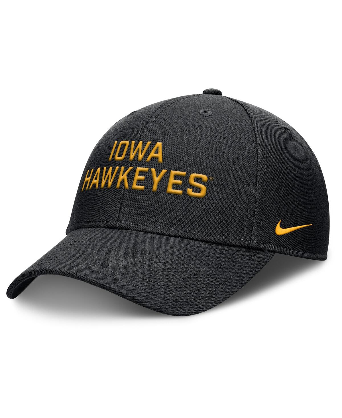 Men's Black Iowa Hawkeyes Rise Practice Adjustable Hat - Black