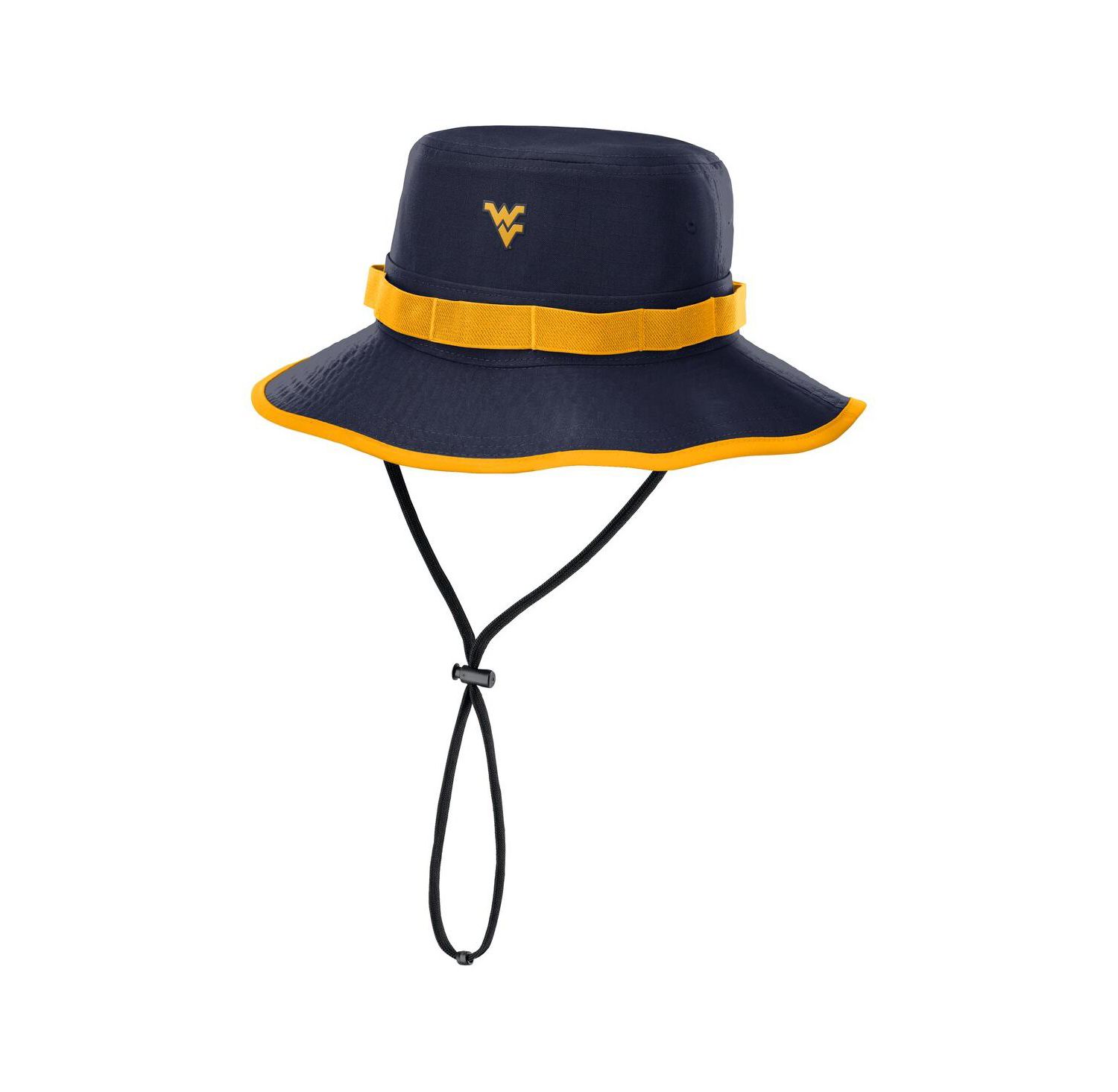 Men's Navy West Virginia Mountaineers 2025 Sideline Apex Boonie Performance Bucket Hat