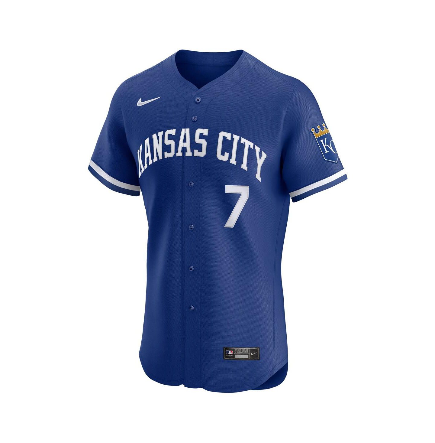 Мужской топ Nike Bobby Witt Jr. Royal Kansas City Royals Alternate 2 Elite Player Jersey — фото 2