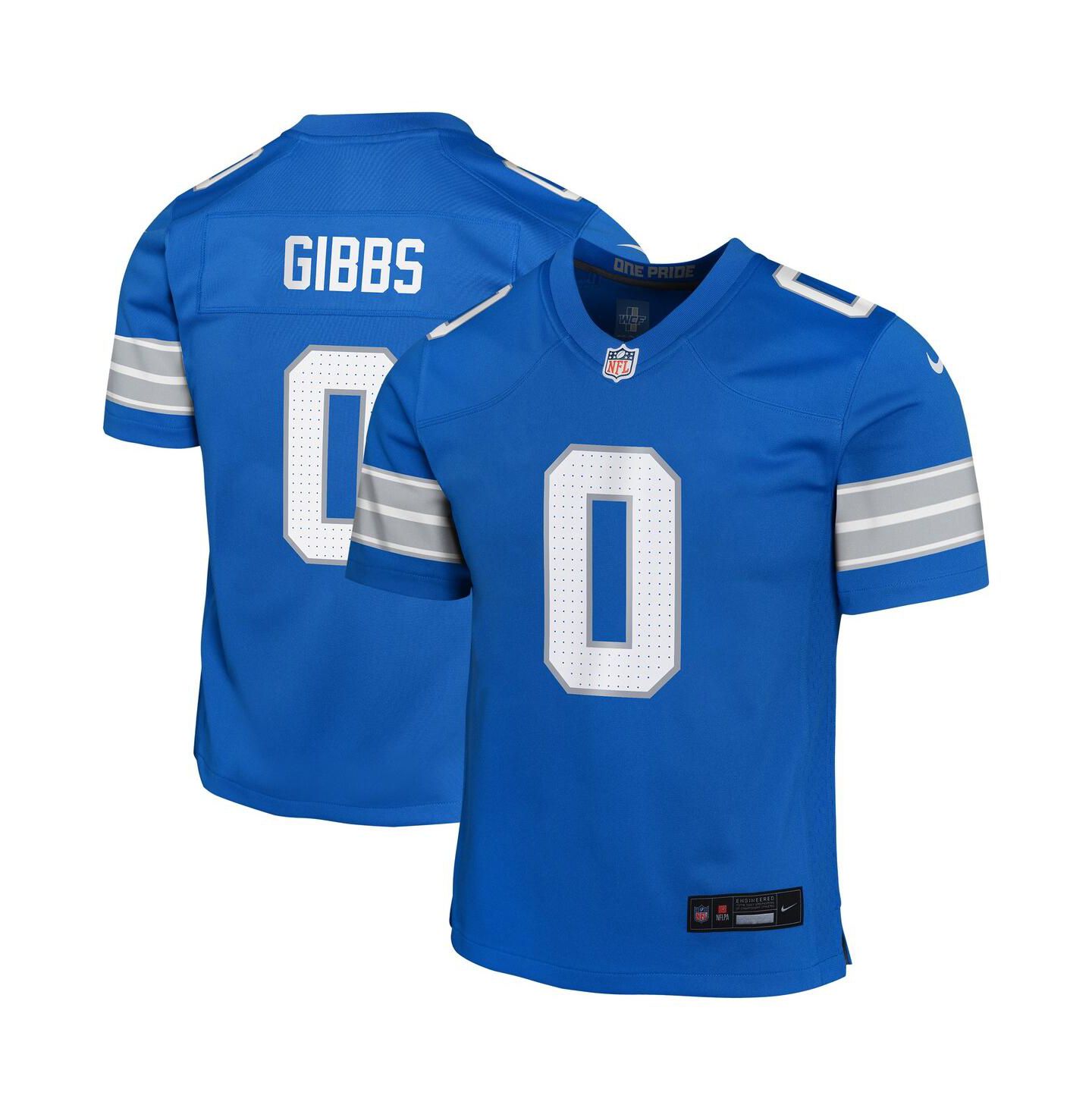 Детское джерси Nike Jahmyr Gibbs Detroit Lions Team Game, Blue — фото 1