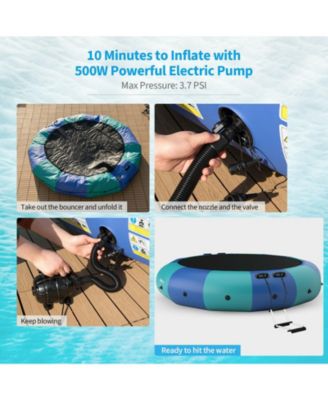 15 Feet Inflatable Splash Padded Water Bouncer Trampoline