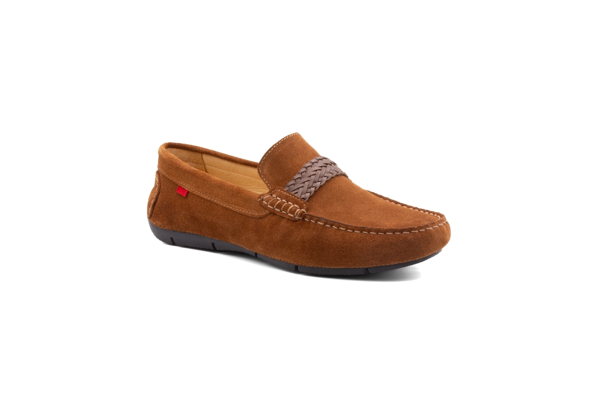 Men's Central St Driver Loafer - Cognac suede