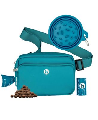 3-in-1 Dog Walk Bag & Travel Bowl with Matching Planet-Safe Dog Poop Bags