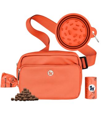 3-in-1 Dog Walk Bag & Travel Bowl with Matching Planet-Safe Dog Poop Bags
