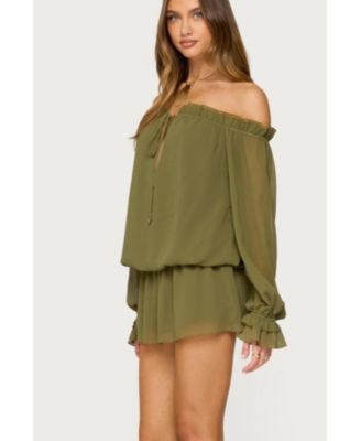 Women's Delphine Off Shoulder Chiffon Romper