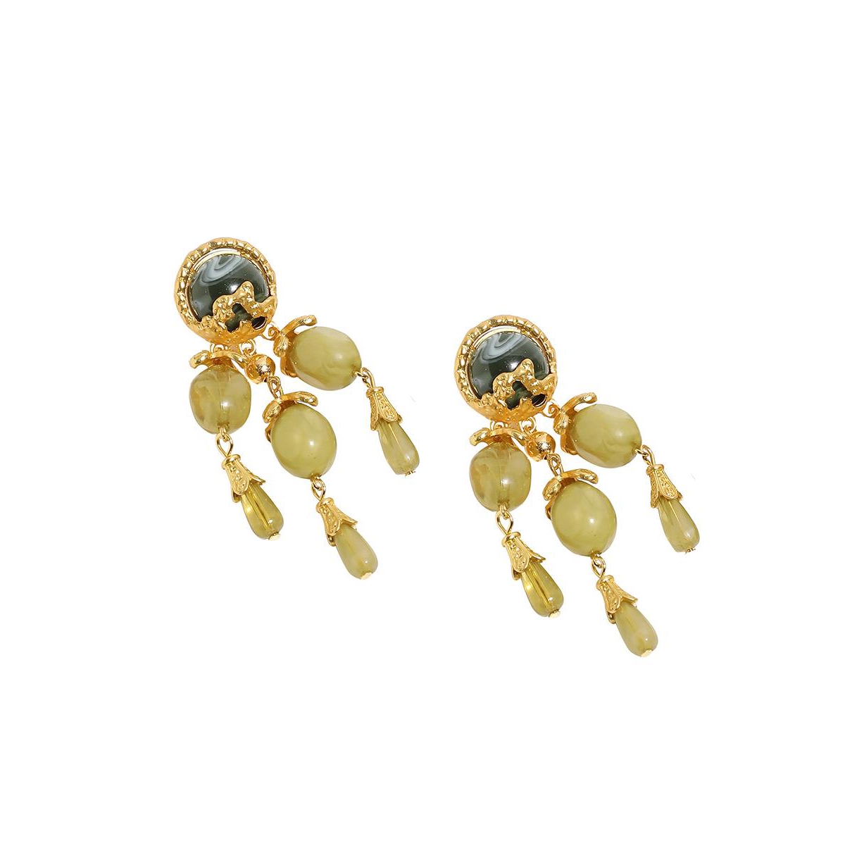 Sohi Victorian Drop Earrings - White