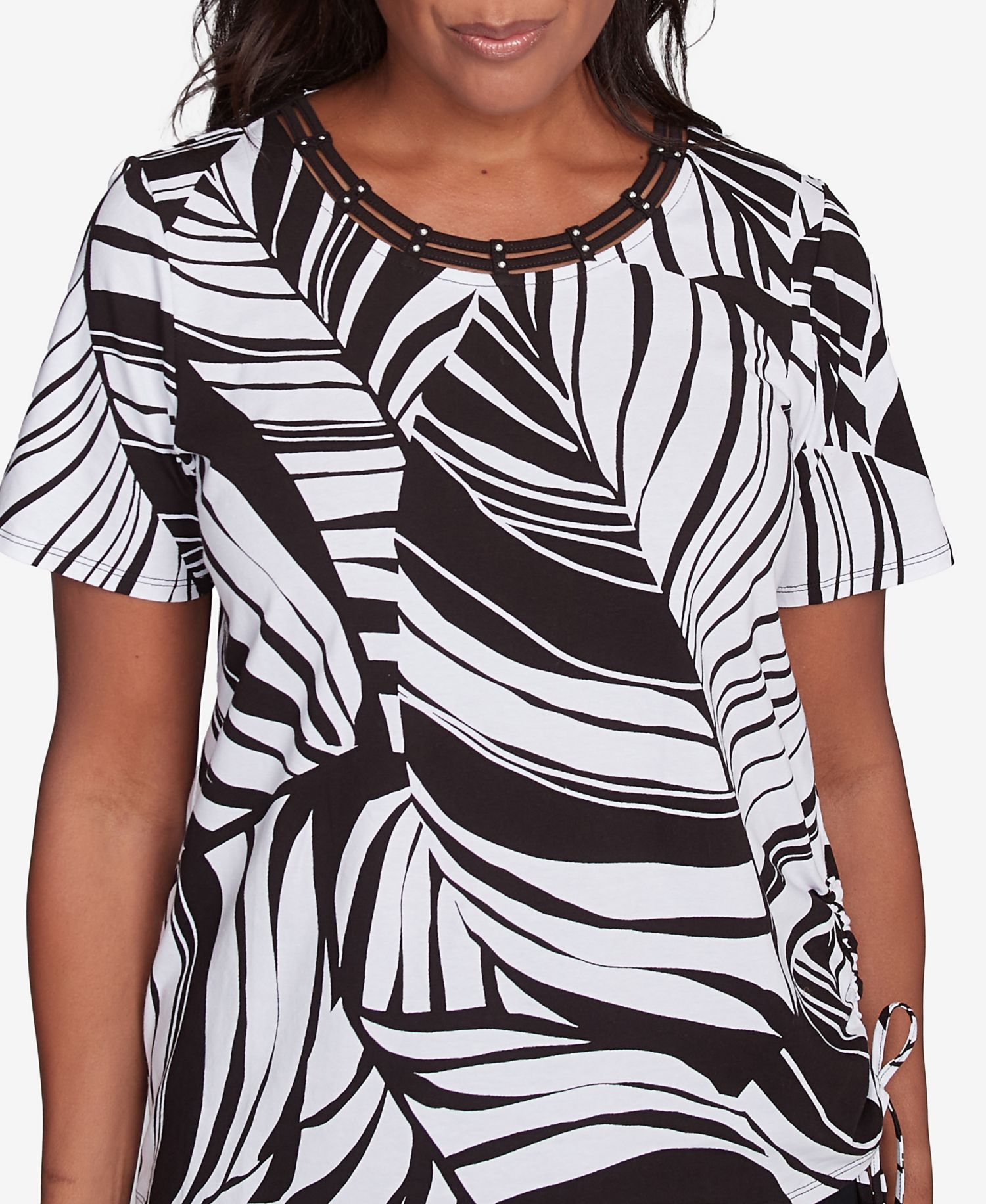 Petite Twisted Leaves with Side Tie Top