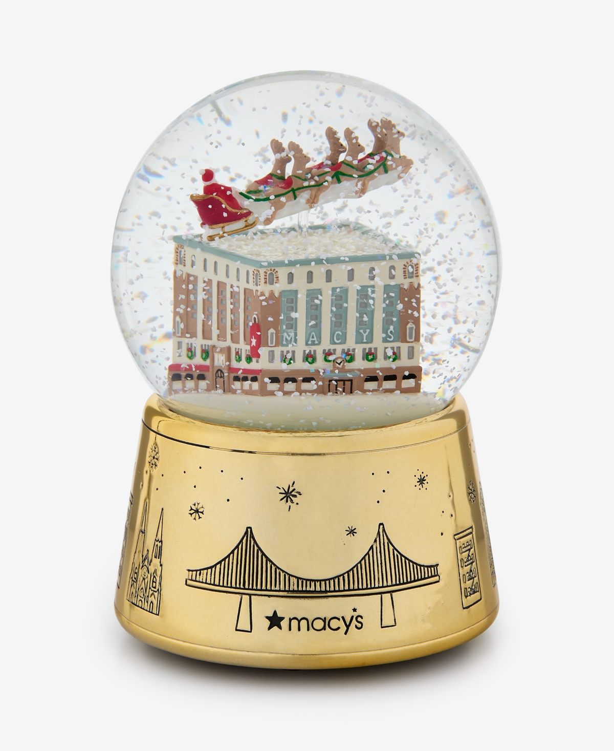Holiday Lane Heritage Gold New York City Macy's Snow Globe, Macy's Exclusive In Multi