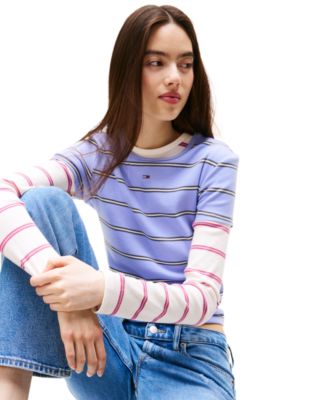 Women's Slim Essential Ribbed Badge T-Shirt