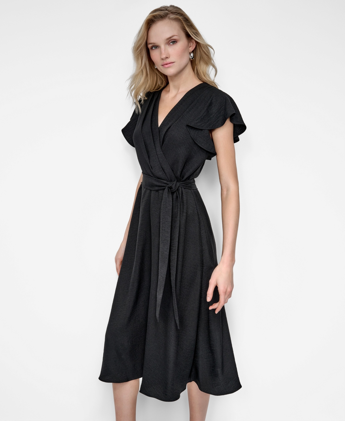 Dkny Women's Flutter-Sleeve Midi Dress