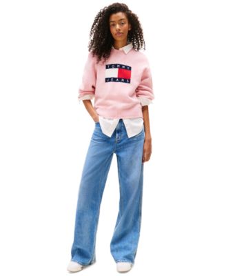 Women's Melange-Flag Crewneck Sweater