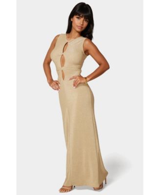 Women's Twist Front Cut Out Maxi Dress