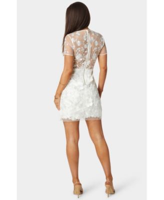 Women's 3D Floral Fit and Flare Mini Dress