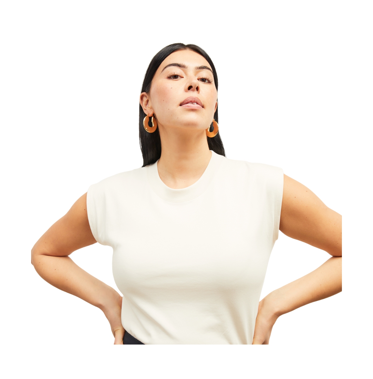 Women's Alina Muscle Tee - Pima Cotton - Ivory