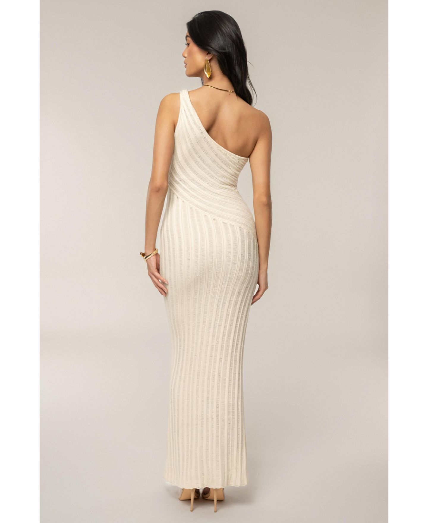 Женское платье JLUXLABEL Fringe Knit Maxi, цвет: Слоновая кость — фото 3
