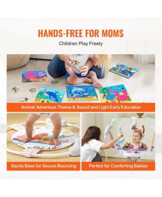 Kids Bouncer Activity Center Jumper Jumperoo with Toys Music Lights