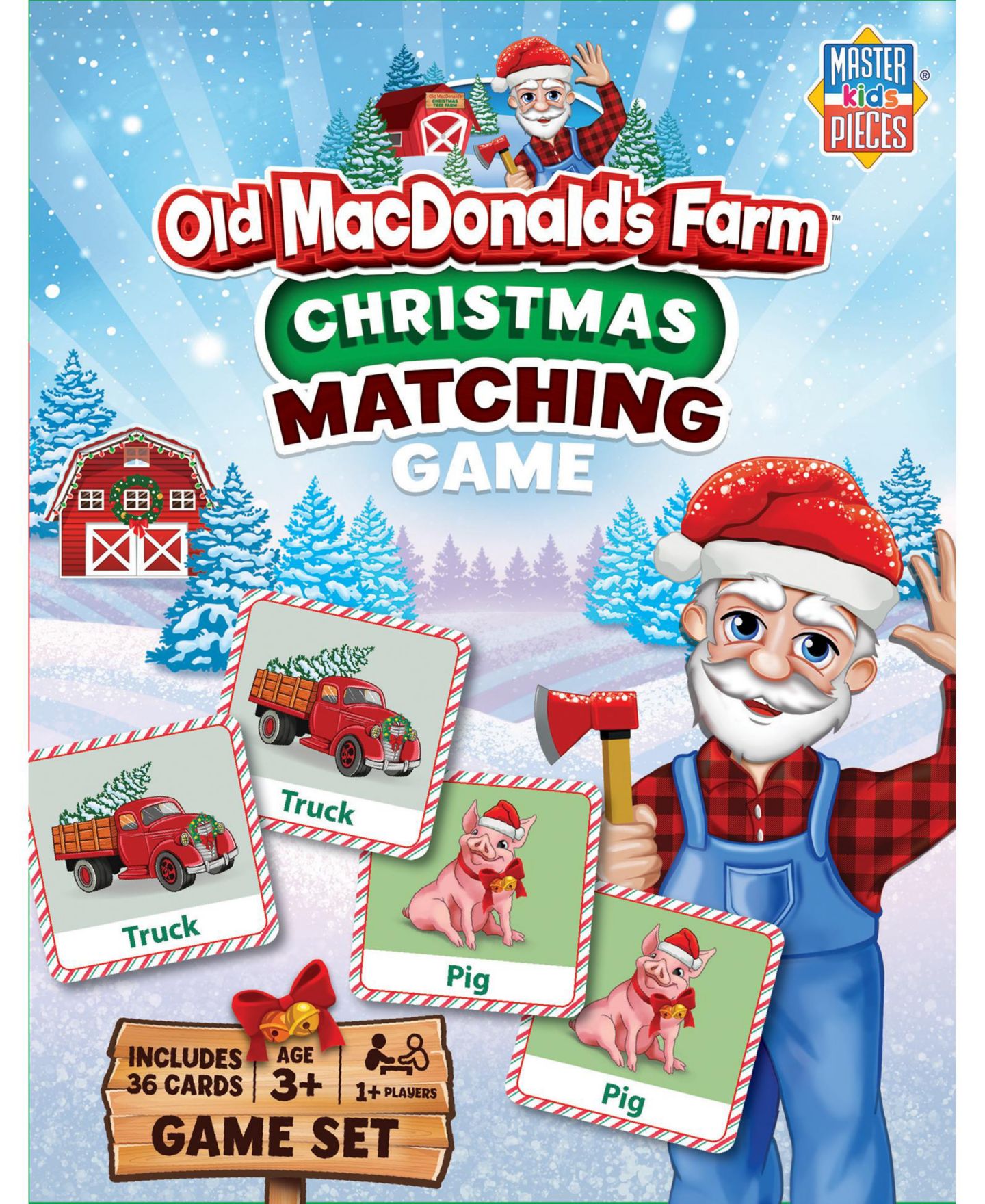 Детские игрушки MasterPieces Puzzles Old MacDonald's Farm Christmas Matching Game — фото 1