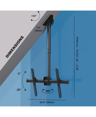Tilt and Swivel Ceiling TV Mount 37-90 Inch Screens Holds up to 110Lbs.