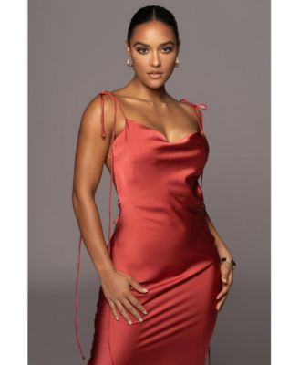 Women's Irresistible Satin Maxi Dress