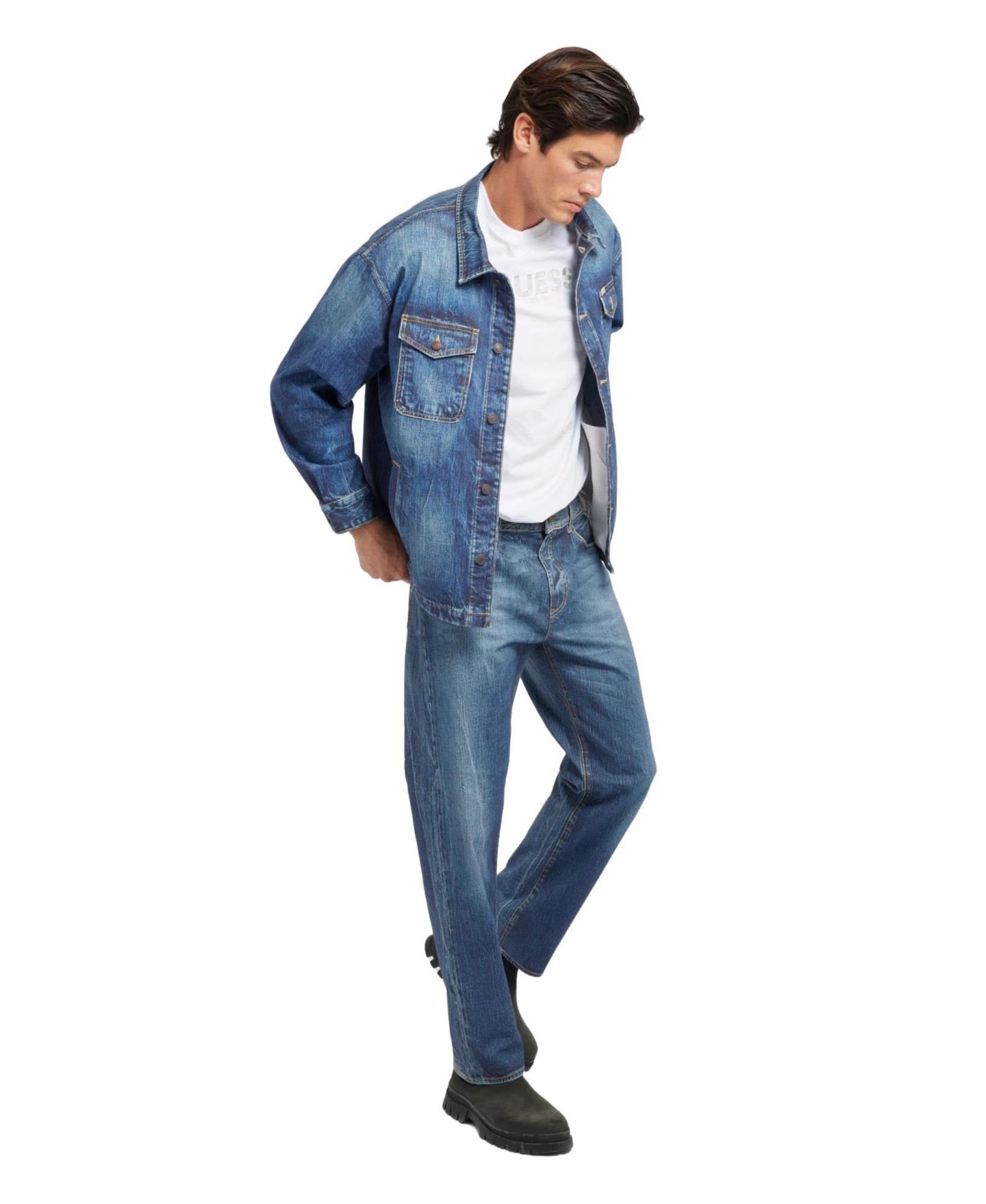 Мужские джинсы GUESS Damon Denim Jeans, цвет: Dogrose — фото 2