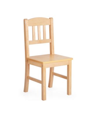 Kids' Media Desk with Hutch and Chair Set – Natural: Kids Table and Chair Set, Computer Desk with Storage Hutch, Kids Bedroom Furniture Set